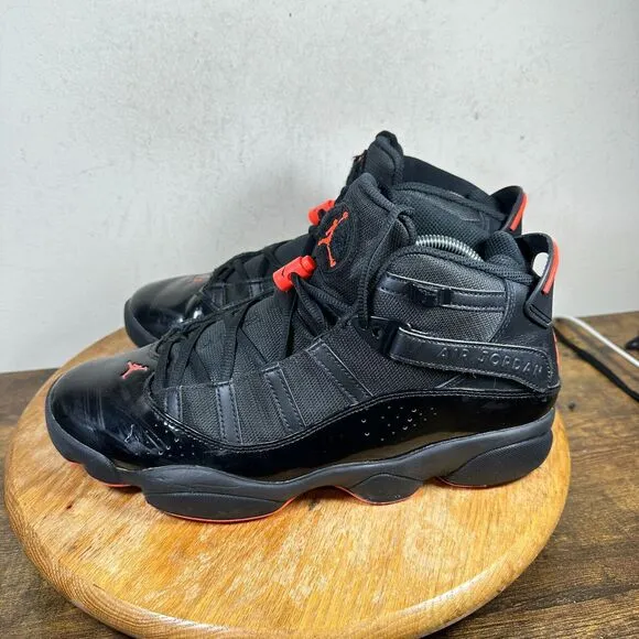 Jordan 6 Rings‎ Black Infrared Men's Size 10.5 Shoe Sneakers 322992-066
