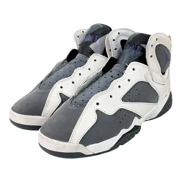 Jordan 7 Flint Grey/White/purple 2021 Youth Size 4.5