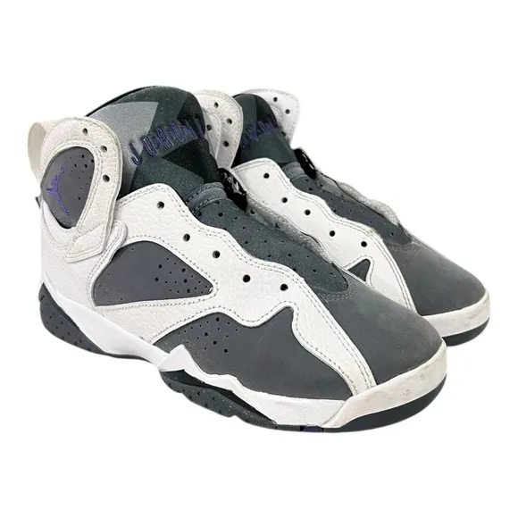 Jordan 7 Flint Grey/White/purple 2021 Youth Size 4.5
