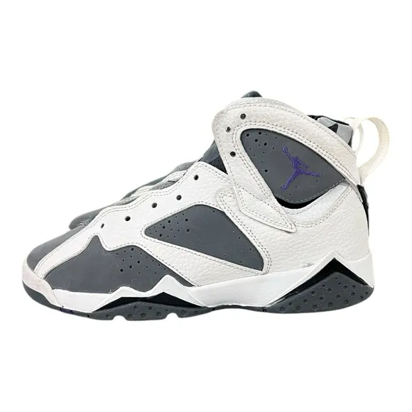 Jordan 7 Flint Grey/White/purple 2021 Youth Size 4.5