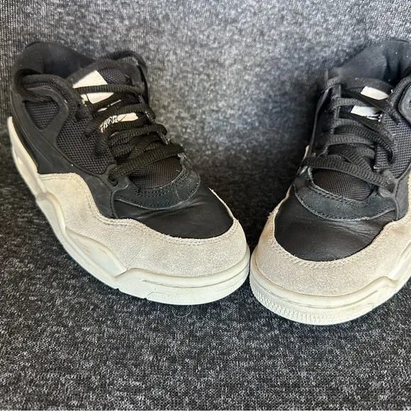 Jordan Black and Bone Sneakers with Leather Suede Upper