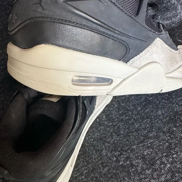 Jordan Black and Bone Sneakers with Leather Suede Upper