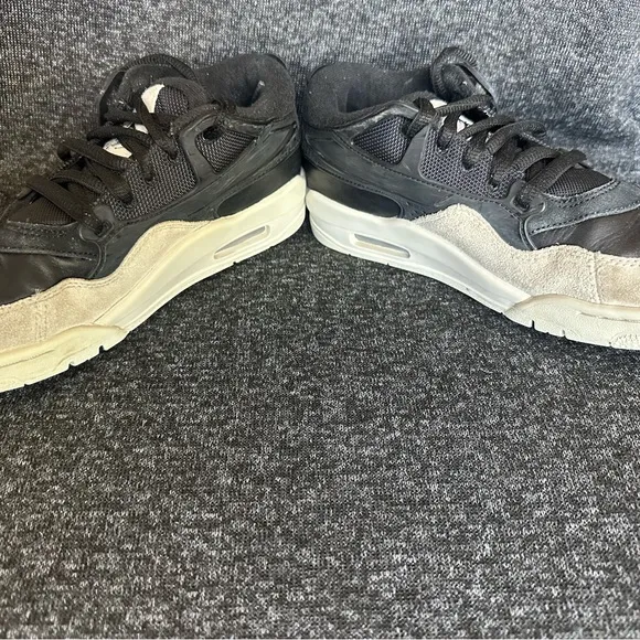 Jordan Black and Bone Sneakers with Leather Suede Upper