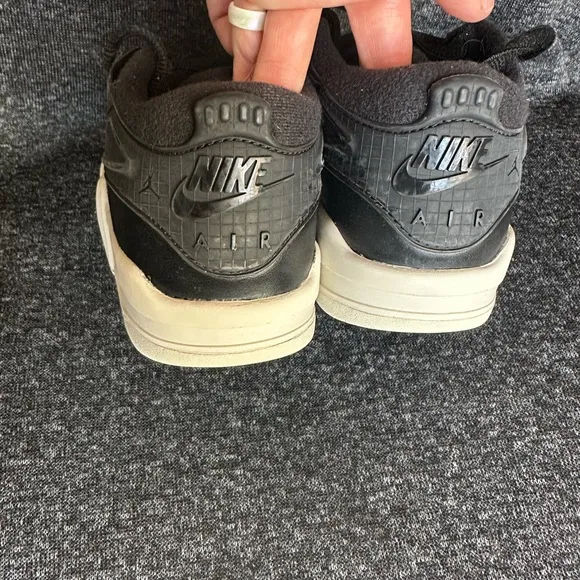 Jordan Black and Bone Sneakers with Leather Suede Upper