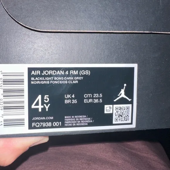 Jordan Black and Bone Sneakers with Leather Suede Upper