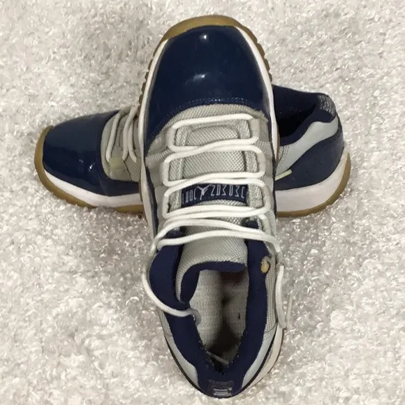 Jordan Blue and Gray Sneakers with Iconic Silhouette