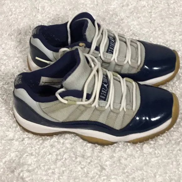 Jordan Blue and Gray Sneakers with Iconic Silhouette