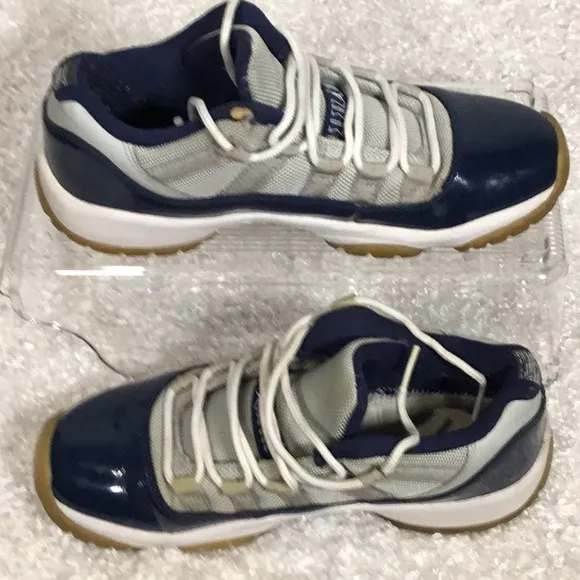 Jordan Blue and Gray Sneakers with Iconic Silhouette