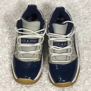 Jordan Blue and Gray Sneakers with Iconic Silhouette