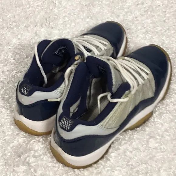 Jordan Blue and Gray Sneakers with Iconic Silhouette