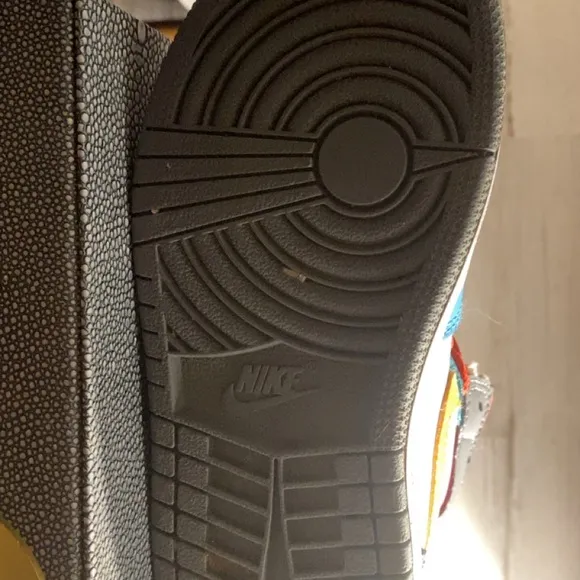 Jordan White and Gray Sneakers Mid-Top Design