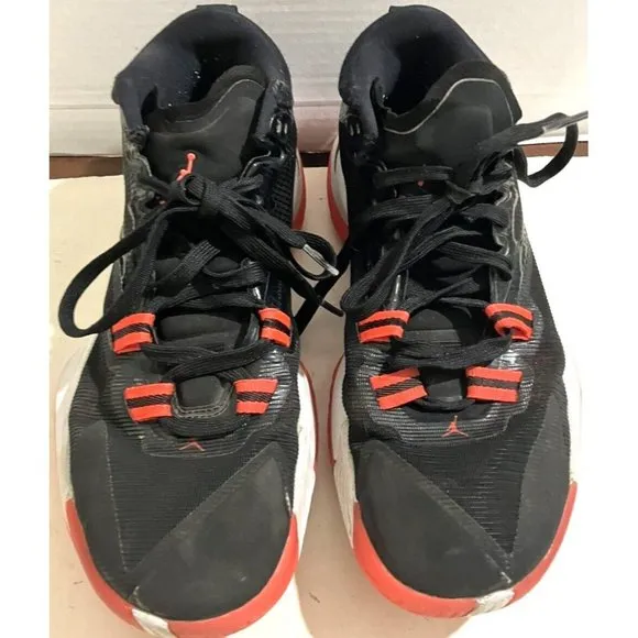 Jordan Zion Mens Size 7.5 Black Bright Crimson  basketball sneakers shoes