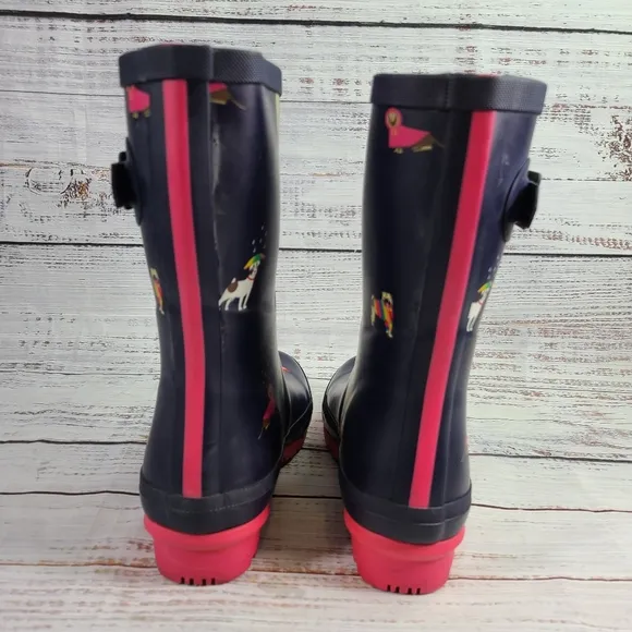 Joules Women's Rain Boots, With dog print, size 7