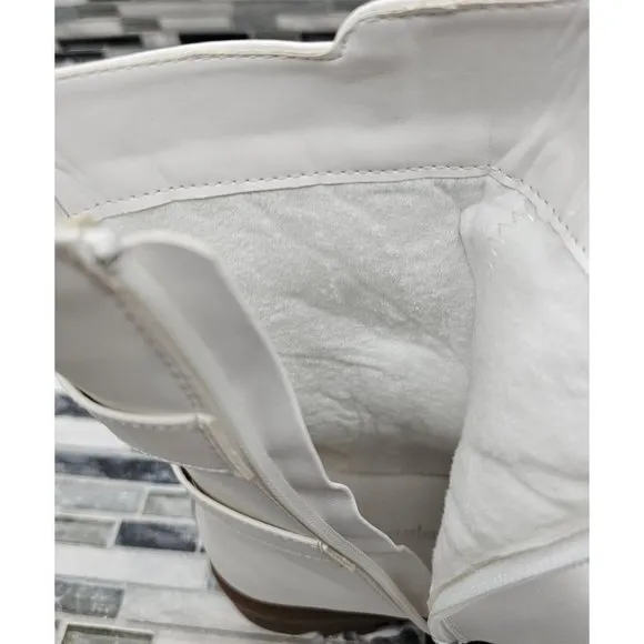 Journee Collection Yasmine White Women's Combat Boots Size 6
