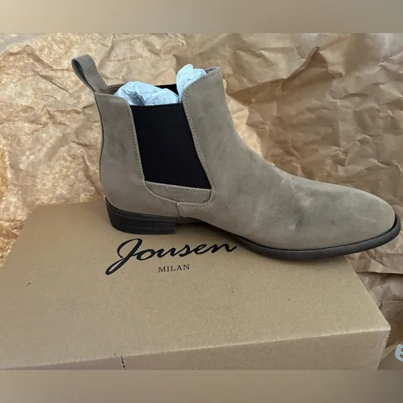 Jousen Milan Men’s Chelsea Suede Boots• Comfort, size 10• New