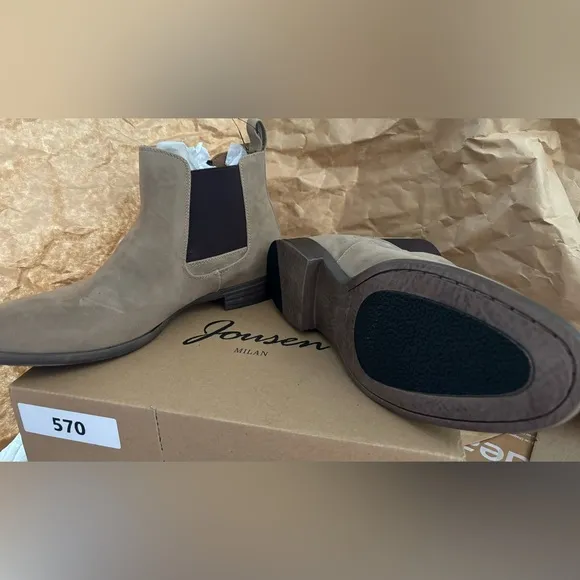 Jousen Milan Men’s Chelsea Suede Boots• Comfort, size 10• New