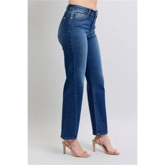 Judy Blue Full Size Side Seam Detail Straight Jeans with Pockets