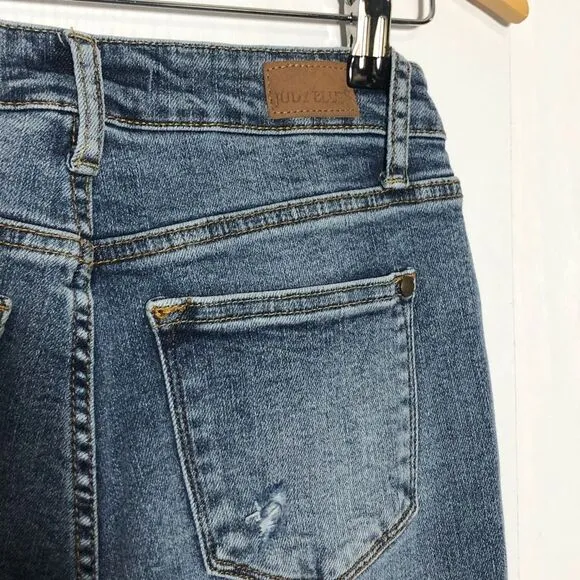Judy Blue Womens Jeans Lillian High Rise Slim Straight Fit Size 26 Distressed