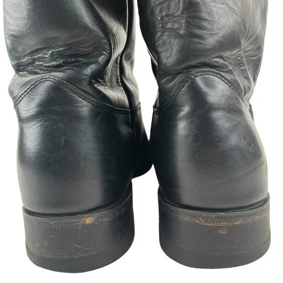 Justin Boots Ropers Collection Black Kipskin Western Boots