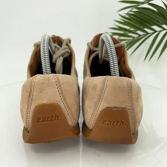 Kalso Earth Shoe Women's Balance Sneakers Shoe Size 9.5 Tan Leather Nubuck Lace