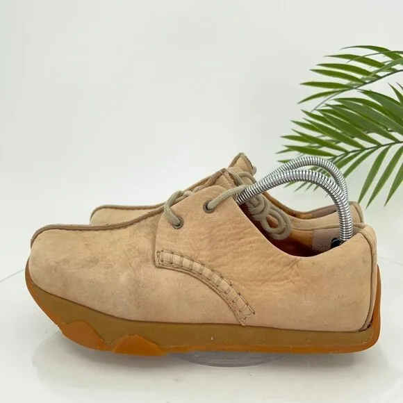 Kalso Earth Shoe Women's Balance Sneakers Shoe Size 9.5 Tan Leather Nubuck Lace