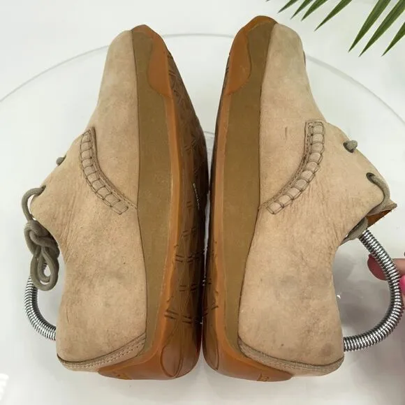 Kalso Earth Shoe Women's Balance Sneakers Shoe Size 9.5 Tan Leather Nubuck Lace