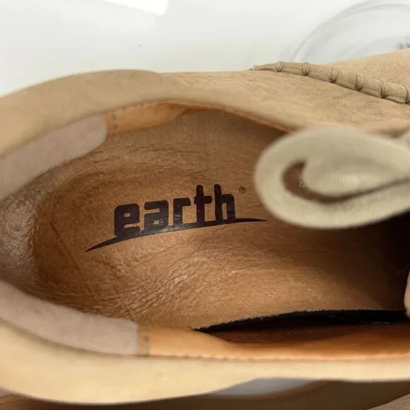 Kalso Earth Shoe Women's Balance Sneakers Shoe Size 9.5 Tan Leather Nubuck Lace