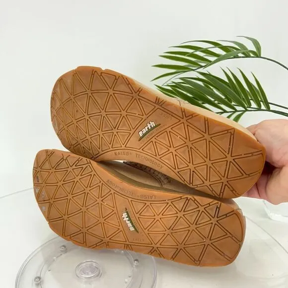 Kalso Earth Shoe Women's Balance Sneakers Shoe Size 9.5 Tan Leather Nubuck Lace