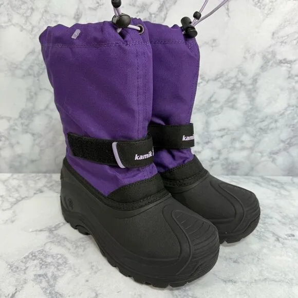Kamik Big Girls Boots sz 3 Snow Insulated Waterproof  #K778