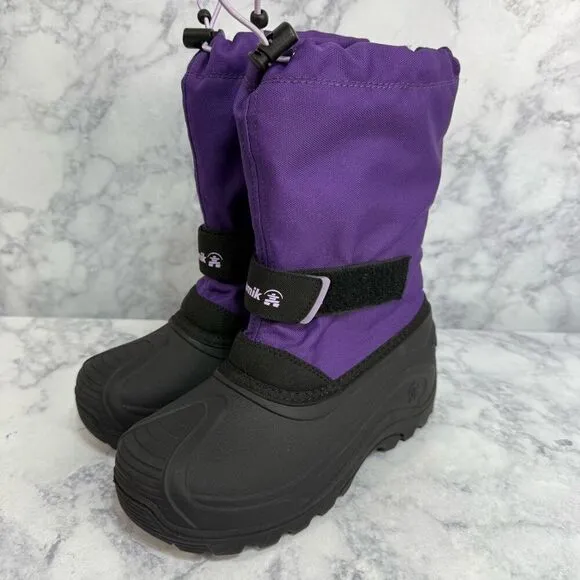 Kamik Big Girls Boots sz 3 Snow Insulated Waterproof  #K778