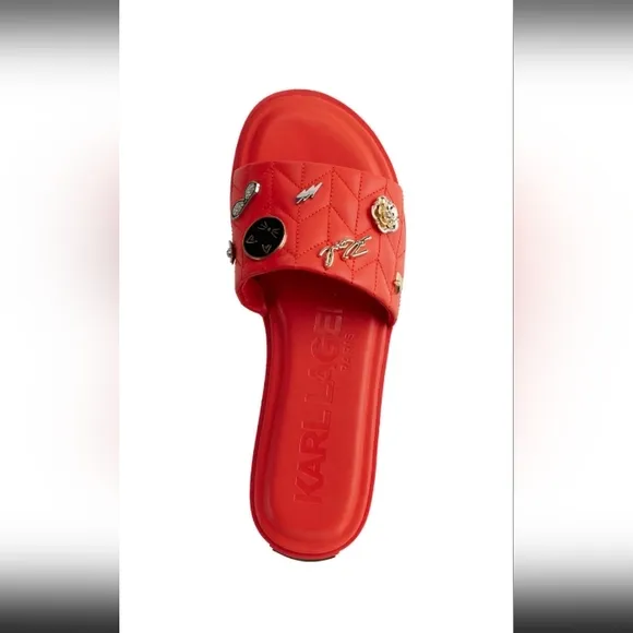Karl Lagerfeld Carenza Studded Slide Sandals