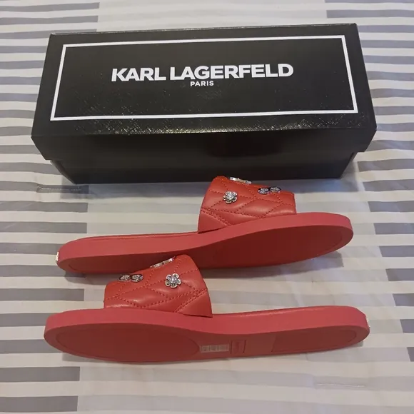 Karl Lagerfeld Carenza Studded Slide Sandals