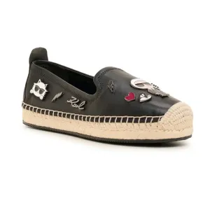 Karl Lagerfeld Michaela Cate Pins Black Espadrilles