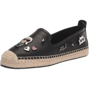 Karl Lagerfeld Paris Women's Michaela Cate Pins Espadrill, Black Size 10M