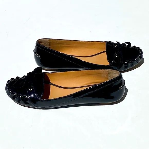 KATE SPADE EUC Women’s Lacey Black Patent Leather Loafers size 7.5