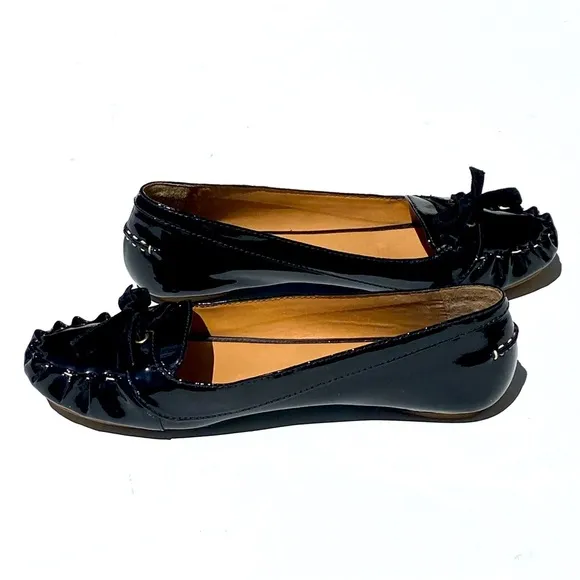 KATE SPADE EUC Women’s Lacey Black Patent Leather Loafers size 7.5