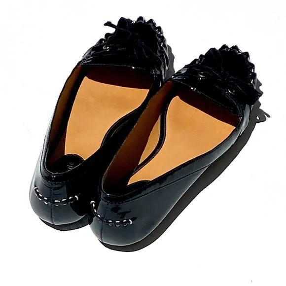 KATE SPADE EUC Women’s Lacey Black Patent Leather Loafers size 7.5