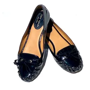 KATE SPADE EUC Women’s Lacey Black Patent Leather Loafers size 7.5