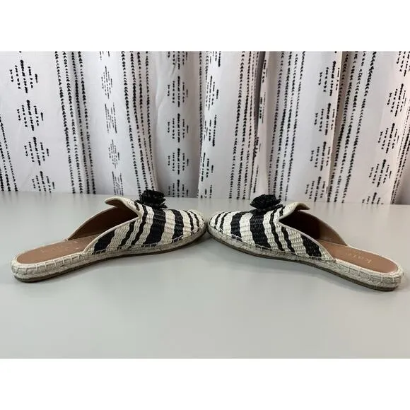 Kate Spade New York Solero Raffia Espadrilles Size 8 Boho Prep Beach Slip On