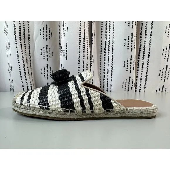 Kate Spade New York Solero Raffia Espadrilles Size 8 Boho Prep Beach Slip On