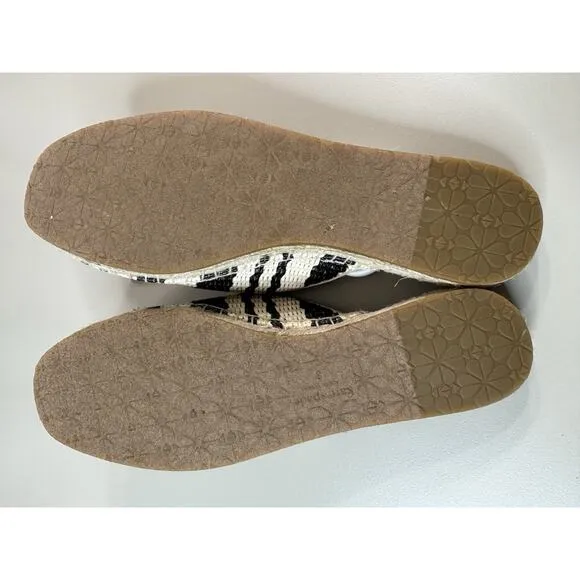 Kate Spade New York Solero Raffia Espadrilles Size 8 Boho Prep Beach Slip On