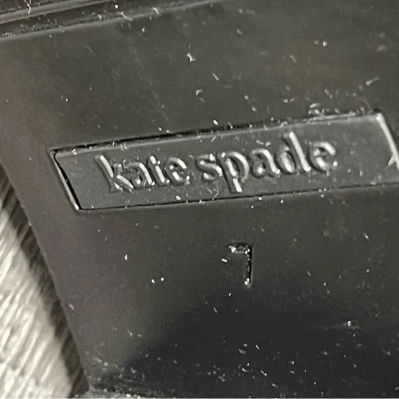KATE SPADE New York Solstice Rain Ankle Boots Size 7 Black Gold