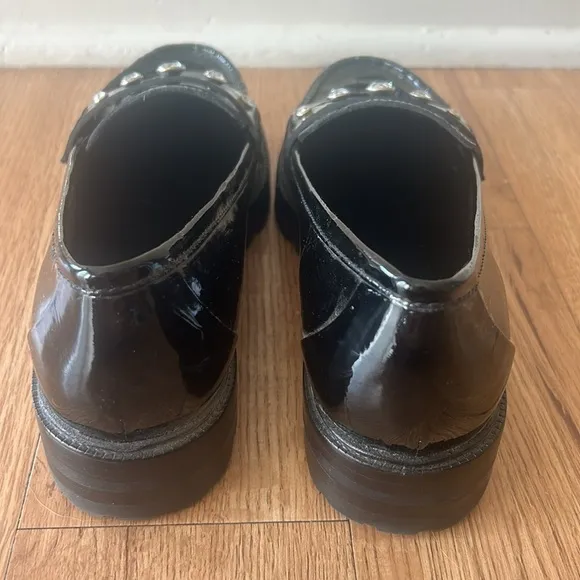 Kate Spade Prima Loafers in Black Patent Leather