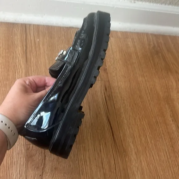 Kate Spade Prima Loafers in Black Patent Leather