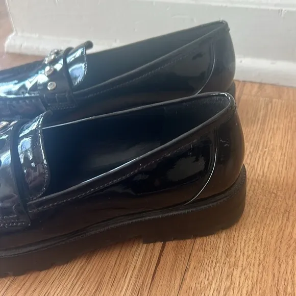 Kate Spade Prima Loafers in Black Patent Leather
