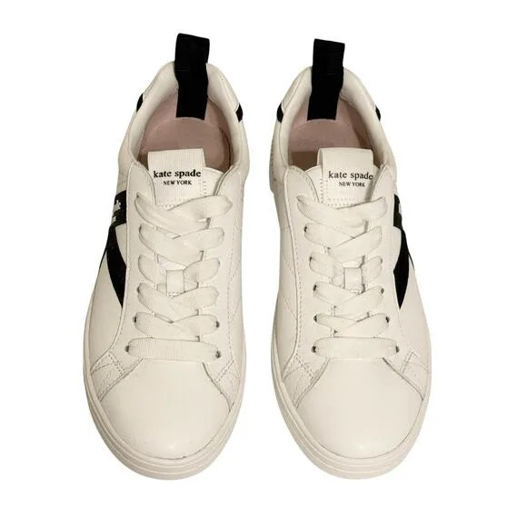 Kate Spade Signature Sneakers True White Black Size 7.5 Women