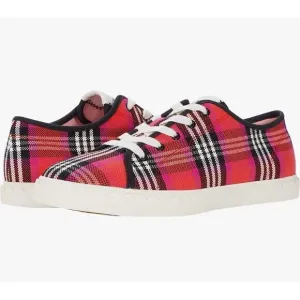 Kate Spade Vale Women’s Pink/Red Plaid Canvas Sneakers  Size 8