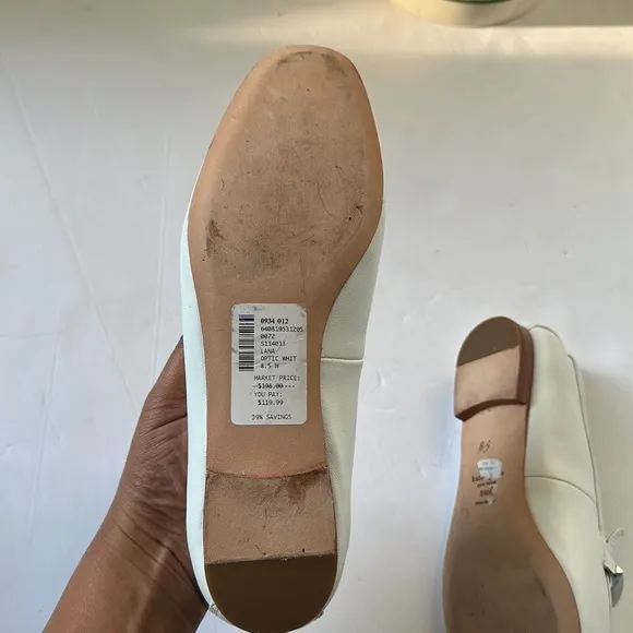 Kate spade white leather loafers