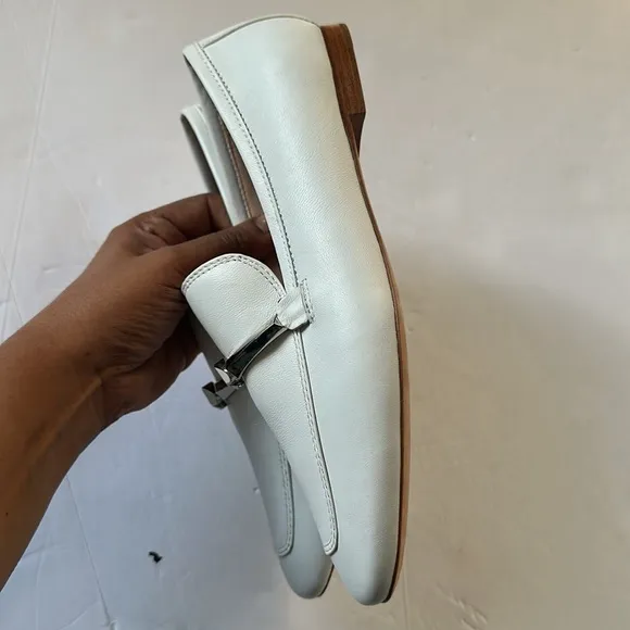 Kate spade white leather loafers