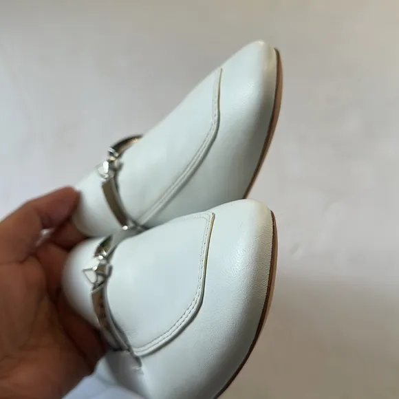 Kate spade white leather loafers